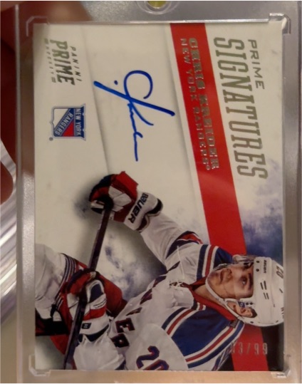 2013-14 Panini Prime Signatures #S-CK Chris Kreider — front