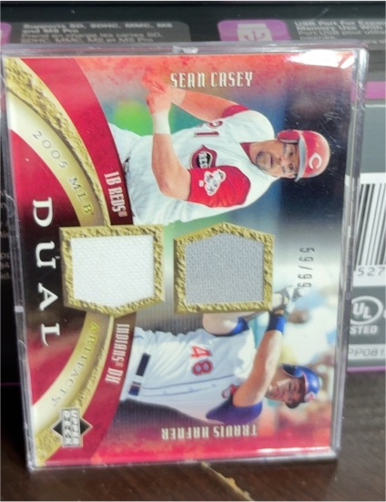 2005 Upper Deck Artifacts Dual Patch #DA-SC/TH Sean Casey & Travis Hafner — front