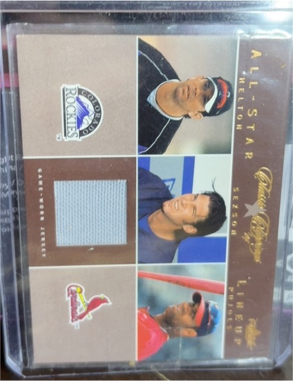 2004 Fleer Classic Clippings All-Star Lineup #ASL-RS Richie Sexson Todd Helton Albert Pujols — front