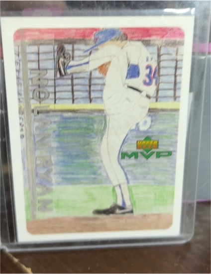 2000 Upper Deck MVP Draw Your Own Card #DT11 Nolan Ryan — front