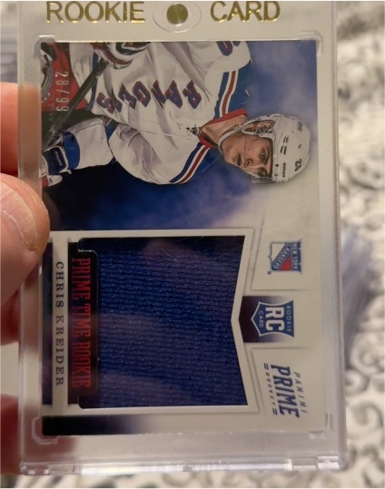 2012 Panini Prime Time Rookie Patch Chris Kreider — front