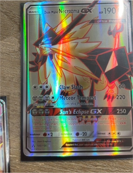 2018 Pokémon SM Ultra Prism #145 Dusk Mane Necrozma GX — front