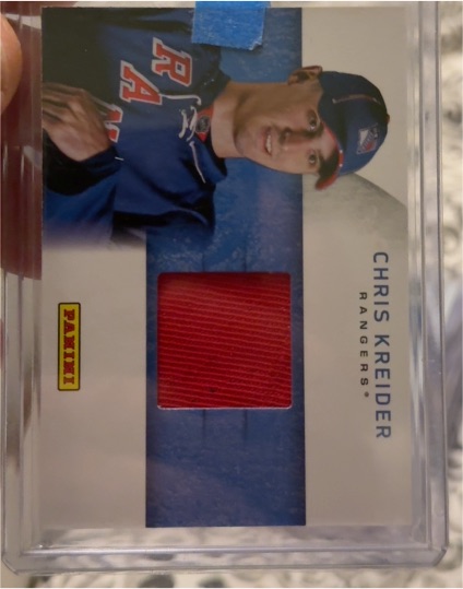 2012 Panini Tools of the Trade Chris Kreider #CK Rookie Towel Patch — front