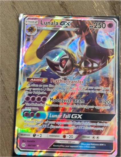2016 Pokémon TCG Sun & Moon #66 Lunala GX — front