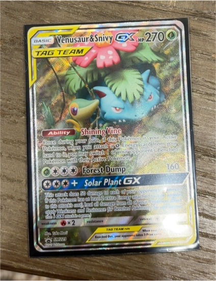2019 Pokémon SM229 Venusaur & Snivy GX TAG TEAM — front