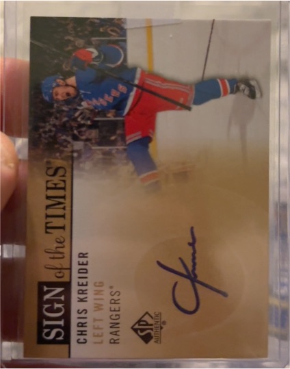 2024-25 Upper Deck SP Authentic Sign of the Times Chris Kreider — front