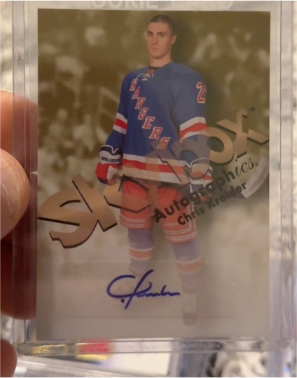 1994 Skybox Autographics Chris Kreider — front