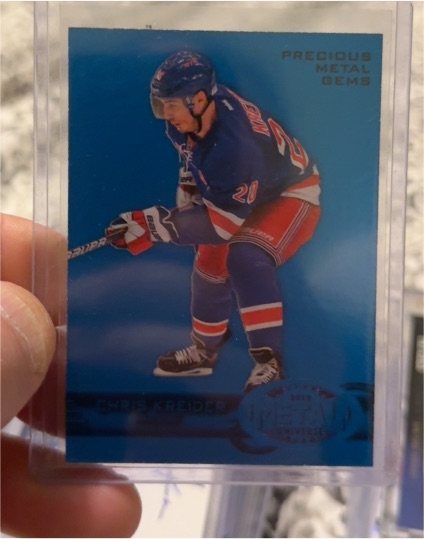 2012-13 Fleer Skybox Precious Metal Gems Blue PMG Rookie Chris Kreider — front