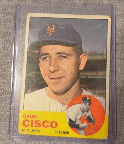 1963 Topps #93 Galen Cisco — front