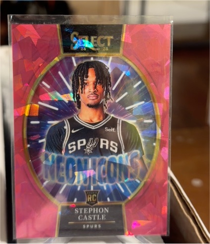 2024-25 Panini Select #3 Stephon Castle Neon Icons Rookie — front