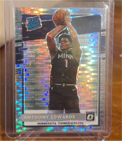 2020-21 Donruss Optic #151 Anthony Edwards — front