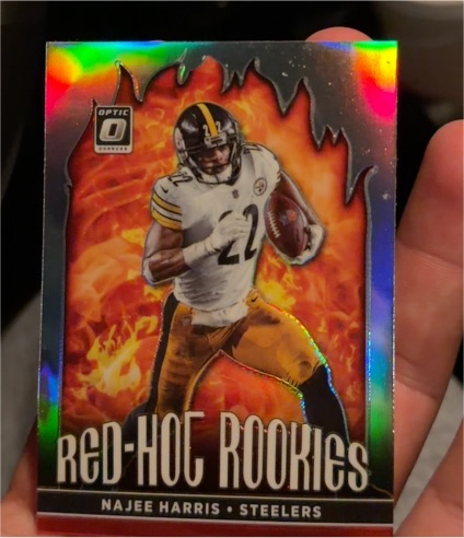 2021 Donruss Optic #RHR-7 Najee Harris Red Hot Rookies Silver Prizm Steelers — front