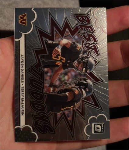 2025 Panini Donruss Optic #11 Best Tuddys Jayden Daniels Terry McLaurin — front