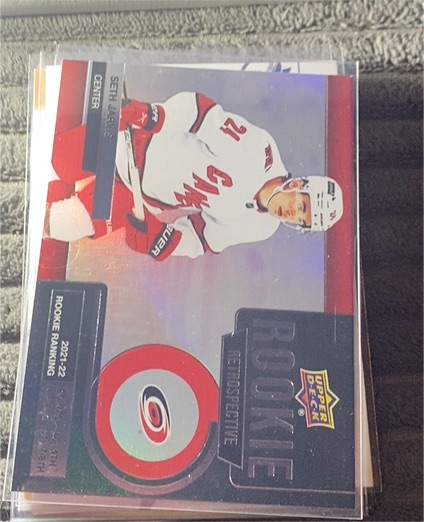 2022-23 Upper Deck Series 1 Rookie Retrospective #RR-1 Seth Jarvis — front