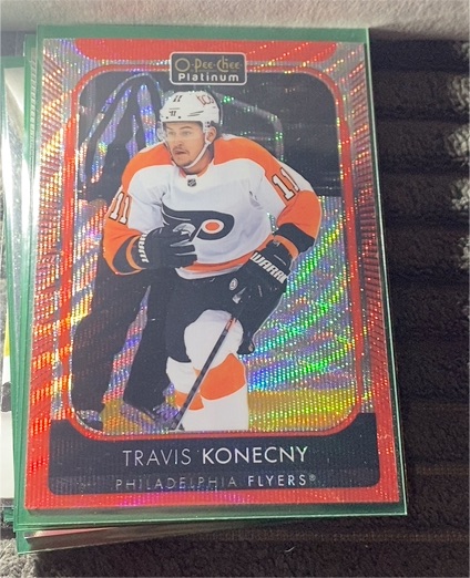 2019-20 O-Pee-Chee Platinum #18 Travis Konecny — front