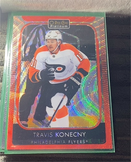 2020-21 O-Pee-Chee Platinum #48 Travis Konecny — front