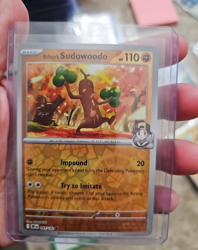 2023 Pokémon SV10: Destined Rivals #093 Ethan's Sudowoodo — front