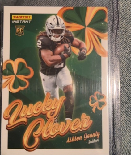 2025 Panini Instant #12 Ashton Jeanty Lucky Clover — front