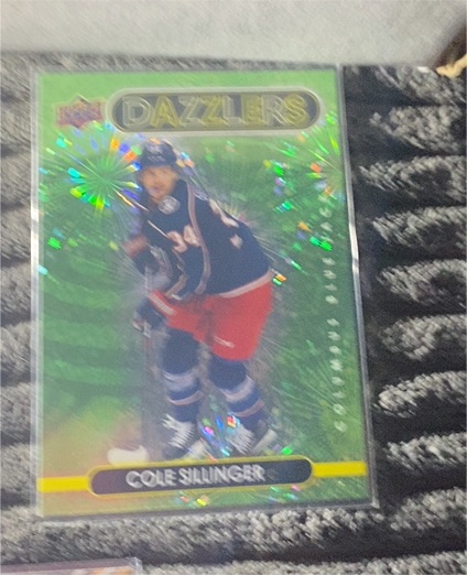 2021-22 Upper Deck Series 2 Dazzlers #DZ-63 Cole Sillinger — front