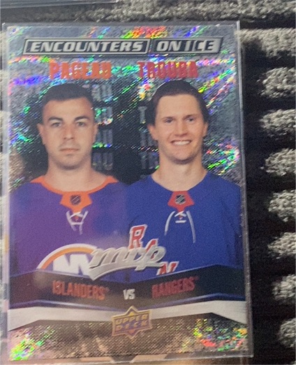 2022-23 Upper Deck MVP Encounters on Ice #EI-6 Jean-Gabriel Pageau / Jacob Trouba — front