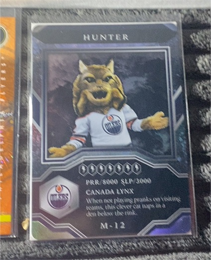 2021-22 Upper Deck MVP Mascot Gaming Cards #M-12 Hunter Edmonton Oilers — front