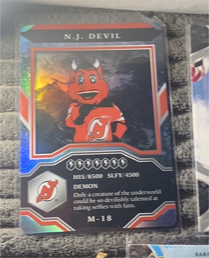 2021-22 Upper Deck MVP Mascot Gaming Cards #M-18 N.J. Devil — front