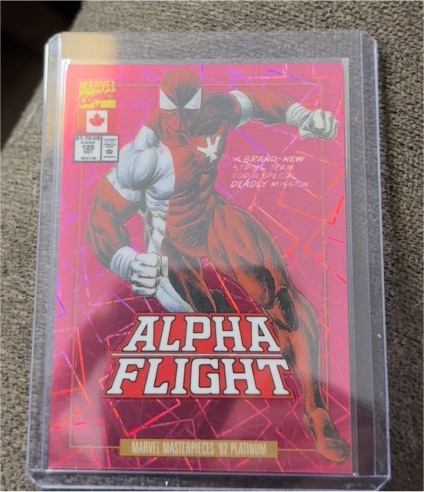 2024 Marvel Masterpieces '92 Platinum #96-V Weapon Omega — front