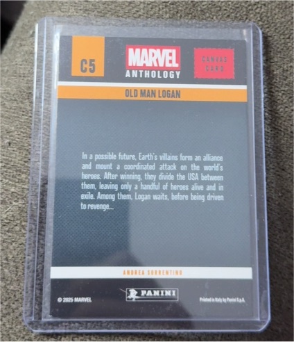 2025 Panini Marvel Anthology C5 Old Man Logan Canvas Card — front