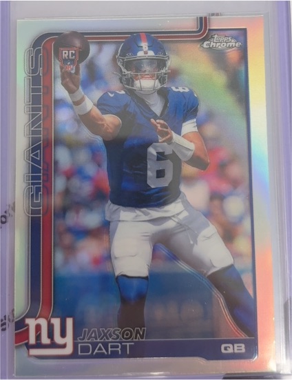 2025 Topps Chrome #306 Jaxson Dart Rookie Refractor — front