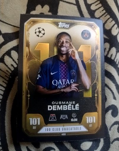 2025-26 Topps Match Attax #460 Ousmane Dembele 101 Club Unbeatable — front