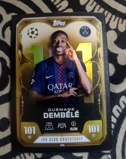 2025-26 Topps Match Attax #468 Ousmane Dembele 101 Club Unbeatable — front