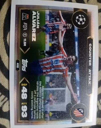 2025-26 Topps Match Attax #412 Julián Alvarez Counter Attax Atlético de Madrid — front