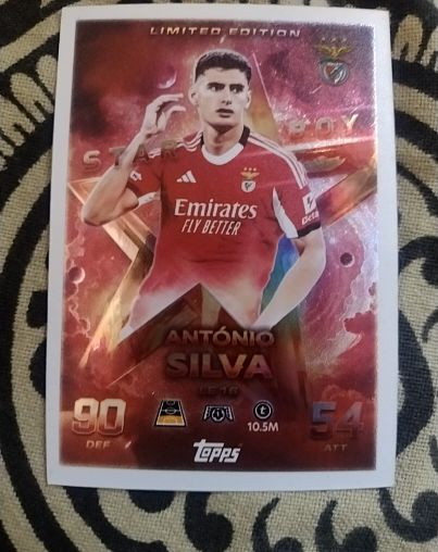 2023-24 Topps UEFA #123 Antonio Silva Starball Foil SL Benfica — front
