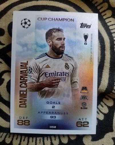 2025-26 Topps Match Attax UEFA Champions League #352 Daniel Carvajal Cup Champion — front