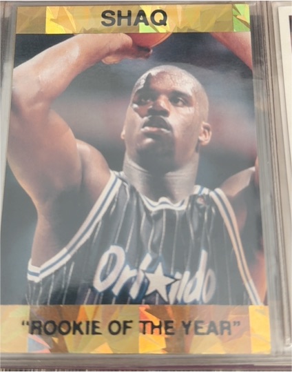 1992-93 Upper Deck Shaquille O'Neal Rookie of the Year Promo #5 — front