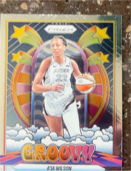 2025 Panini Prizm WNBA #1 A'ja Wilson Groovy Insert — front