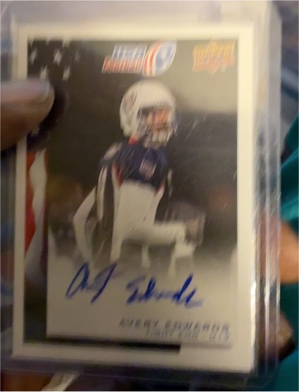 2014 Upper Deck USA Football Autographs #82 AJ Edwards — front