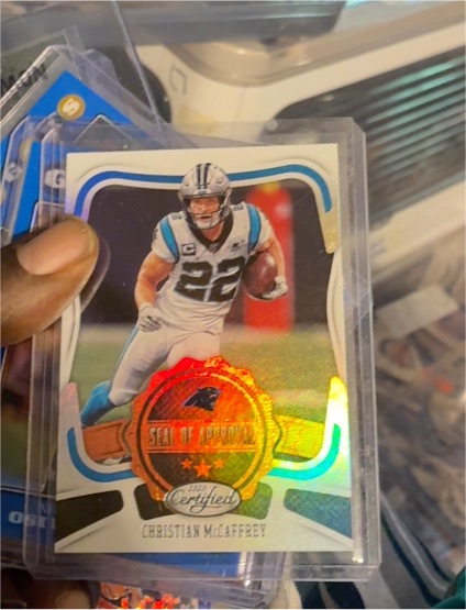 2020 Panini Certified Seal of Approval #SA-CM Christian McCaffrey — front