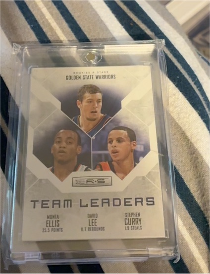 2010-11 Panini Rookies & Stars #9 Team Leaders Stephen Curry, Monta Ellis, David Lee — front