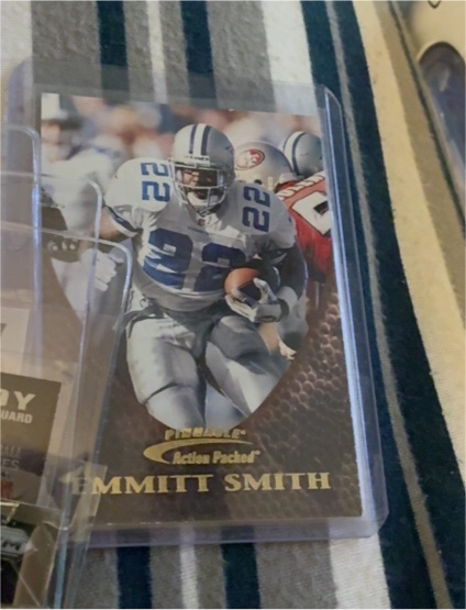 1997 Pinnacle Action Packed #5 Emmitt Smith — front
