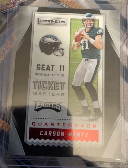 2016 Panini Rookies & Stars Ticket Masters #1 Carson Wentz — front