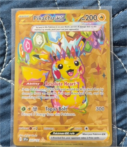 2024 Pokémon SV08: Surging Sparks #247/191 Pikachu ex — front