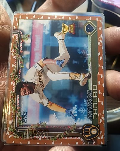 2025 Topps Holiday #H182 Jackson Chourio — front