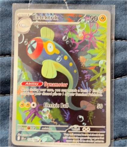 2023 Pokémon Scarlet & Violet #114 Eelektrik Black Bolt Illustration Rare — front
