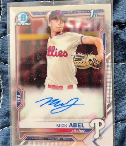 2021 Bowman Chrome 1st Prospects Autographs #CPA-MAB Mick Abel — front
