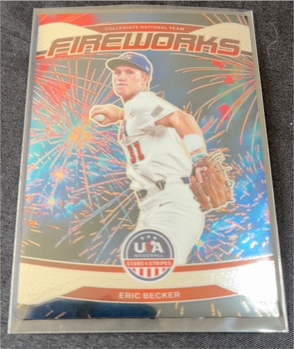 2026 Panini Stars & Stripes Prizm Fireworks #3 Eric Becker — front