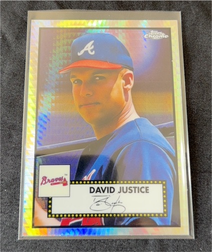 2021 Topps Chrome Platinum Anniversary #586 David Justice — front