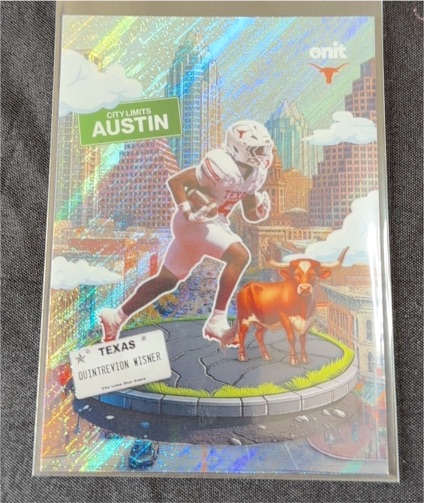 2025 Onit Athlete Texas Longhorns - City Limits Quintrevion Wisner #CL-5 — front