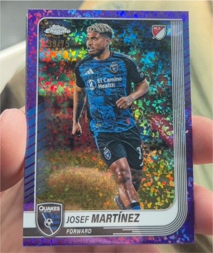2025 Topps Chrome MLS #106 Josef Martínez Purple Wave — front