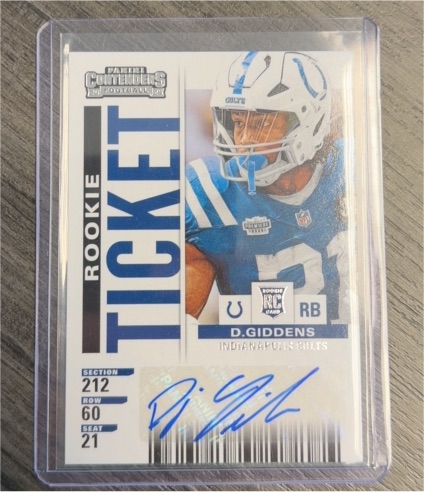 2025 Panini Select Contenders Rookie Ticket #13 D.J. Giddens — front